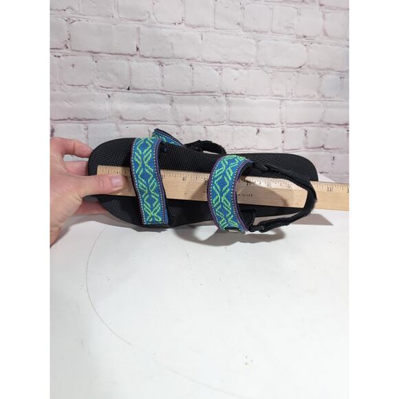Vintage 90s REEF Aztec Sandals Unisex Rare Teal Purple Green Gorpcore Straps